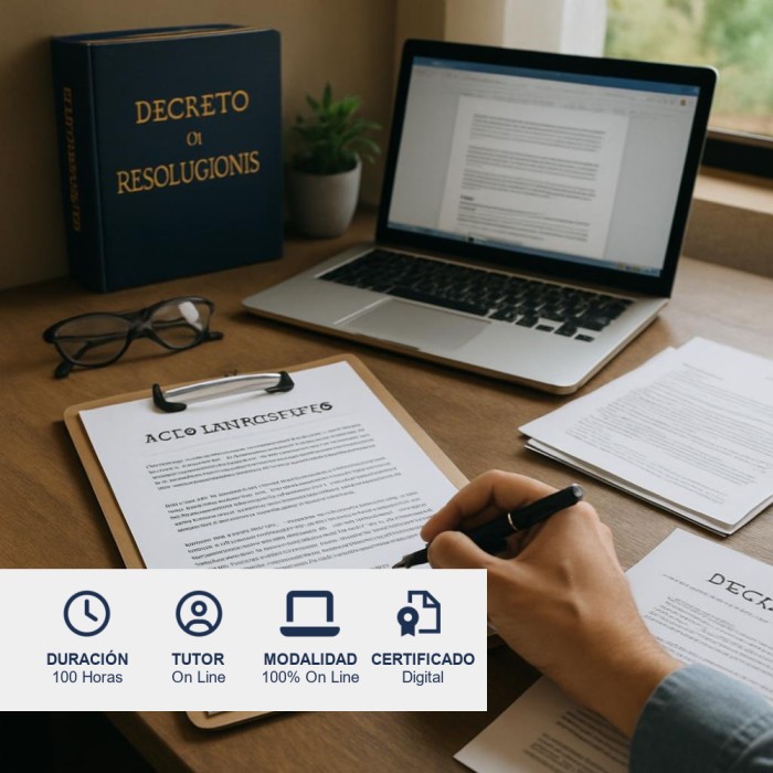 Elaboración de Actos Administrativos, Decretos y Resoluciones